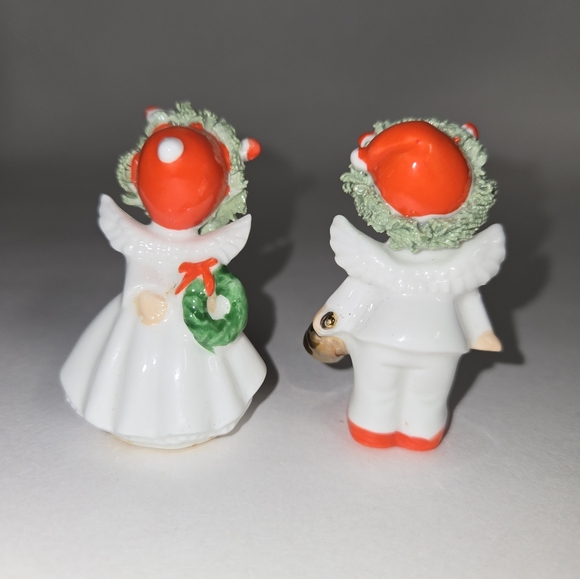 🎅🎅🎅 RARE Vintage Napcoware Bone China Christmas Kissing Angels Figurines (2) - Picture 3 of 9
